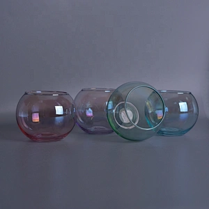Transparent Glass Candle containers candle Holder home Decor wholesales