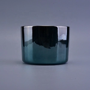 Plating ceramic candle iridescent jar table use