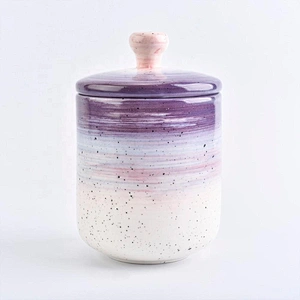 Sunny eco friendly Luxury  empty ceramic candle vessels with lid