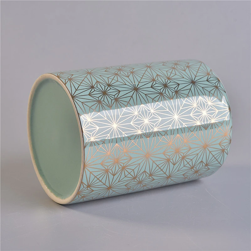 Home fragrance Sunny design candle jars decorative ceramic candle vessel wholesales