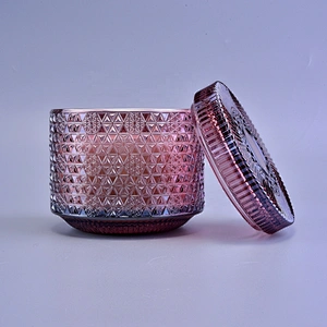 Manufacturer Custom tealight glass candle jar with lid home decoration