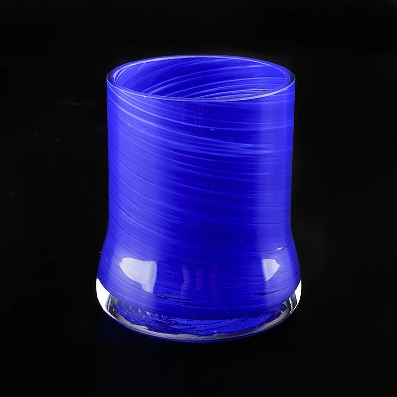395ML blue Glass Candle Jar for Decoration