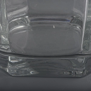 hexagonal glass candle jars with large capacity