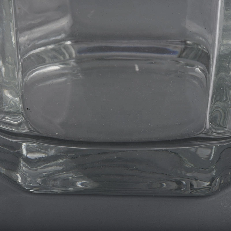 hexagonal glass candle jars with large capacity