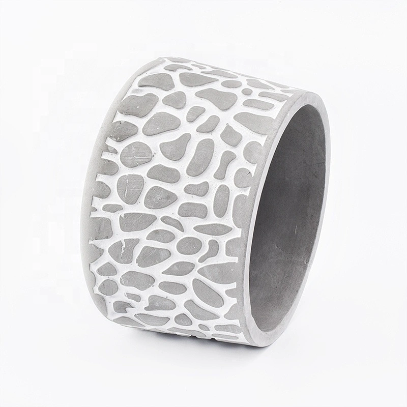 Customized round ceramic votive candle holder marble candle jar home decor in bulk