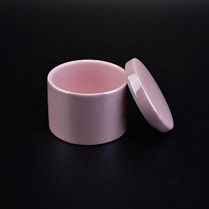 4oz Pearl Glazed Ceramic Candle Jar with Ceramic Lid Wholesales