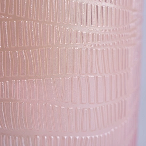 Hot sales custom pink heart design Glass candle jars