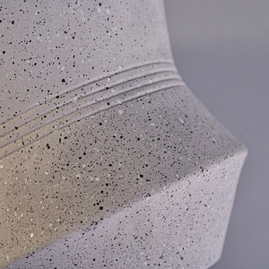 Wholesales custom votive grey luxury cement concrete candle jar 8oz 10oz 14oz