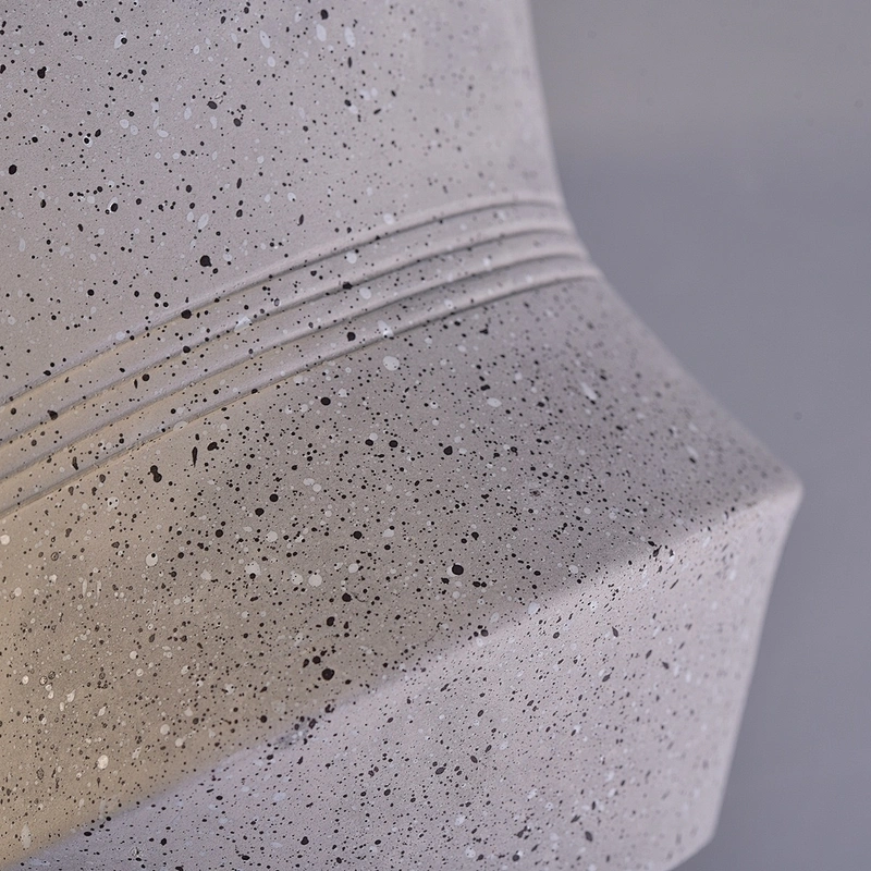 Wholesales custom votive grey luxury cement concrete candle jar 8oz 10oz 14oz