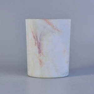 Wholesales White Marble Glass Candle Holders Home Decoration