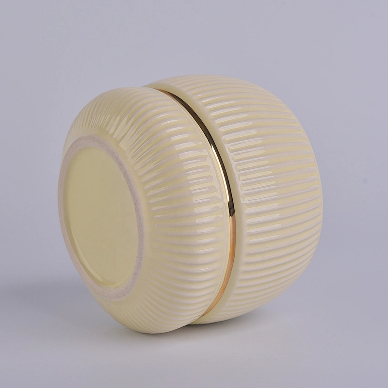 10oz 20oz Wholesales custom gold tealight ceramic candle holders