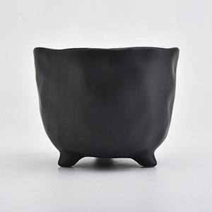 Antique candle jars ceramic decorative candle holder black