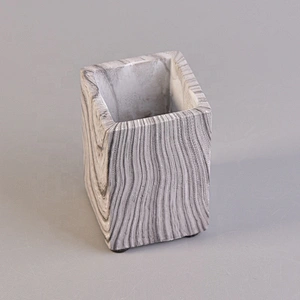 Square cement candle vessel votive candleholder home decoration