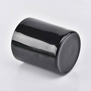 Gloss Black Candle Glass Holder Wholesale