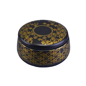 Wholesales Sunny customized black matte ceramic candle jars with lid