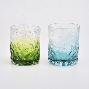 9oz Luxury Glass Candle Jars Green Dipped Glass Holder for Soy Wax Home Decor Wholesales