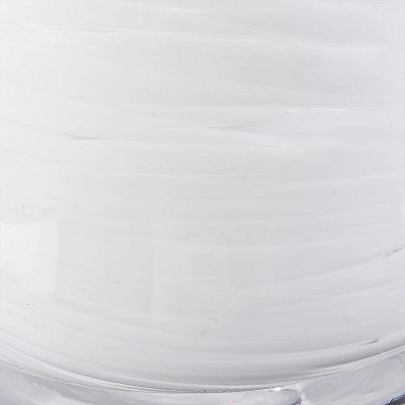 glossy white glass jars unique glass candle jar hand made