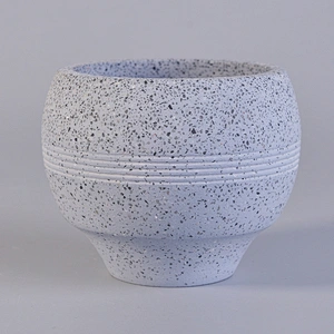 Wholesales custom round empty votive cement candle jar 8oz 10oz 12oz