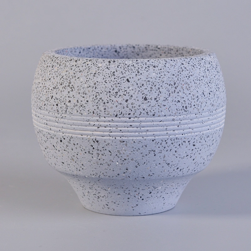Wholesales custom round empty votive cement candle jar 8oz 10oz 12oz