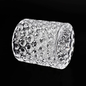 Luxury high bright glass candle jars clear glass candle holders