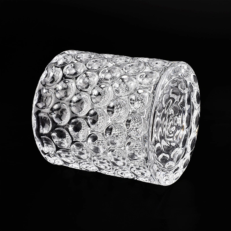 Luxury high bright glass candle jars clear glass candle holders