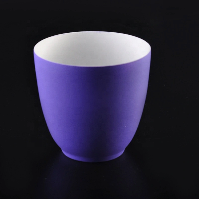 Customized table round dome purple candle jars 10 oz