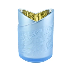 Sunny luxury custom blue heart shape glass candle jars home decoration