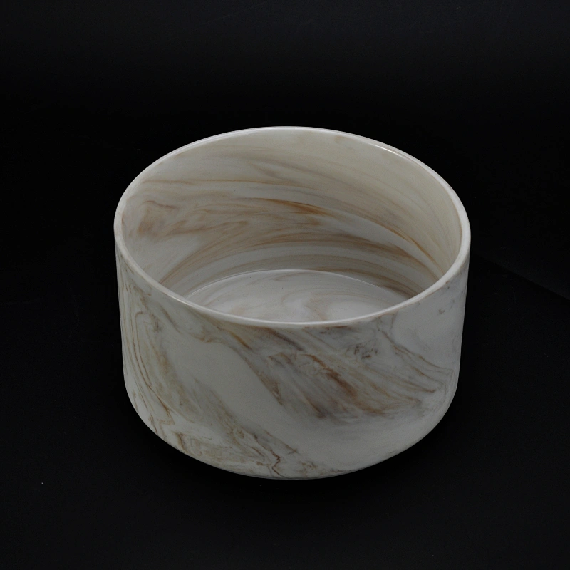 marble ceramic candle holder