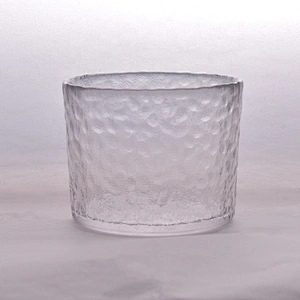 Transparent spraying candle vessel glass candle jar home decorative in bulk