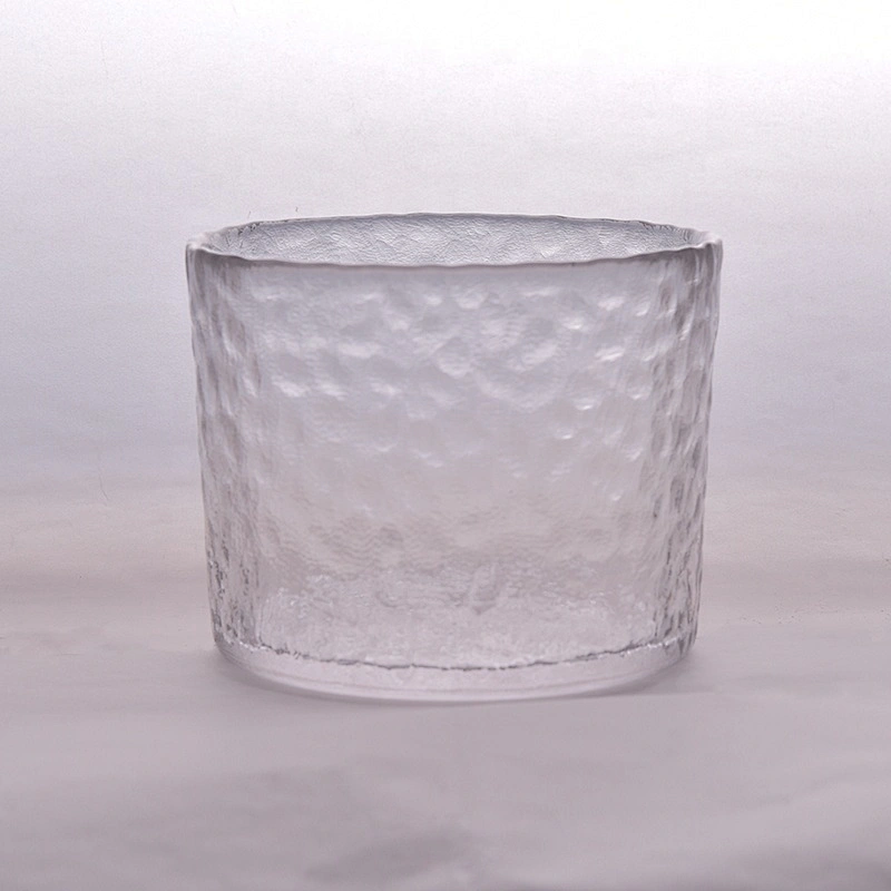 Transparent spraying candle vessel glass candle jar home decorative in bulk