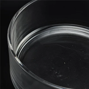 large glass holder for candles, 200mm diameter glass container