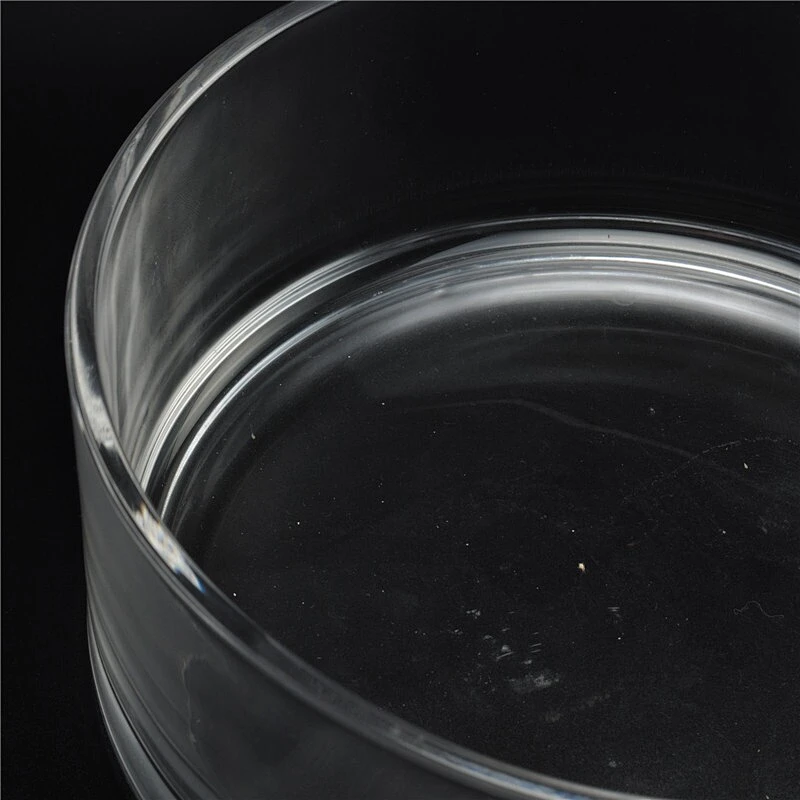 large glass holder for candles, 200mm diameter glass container