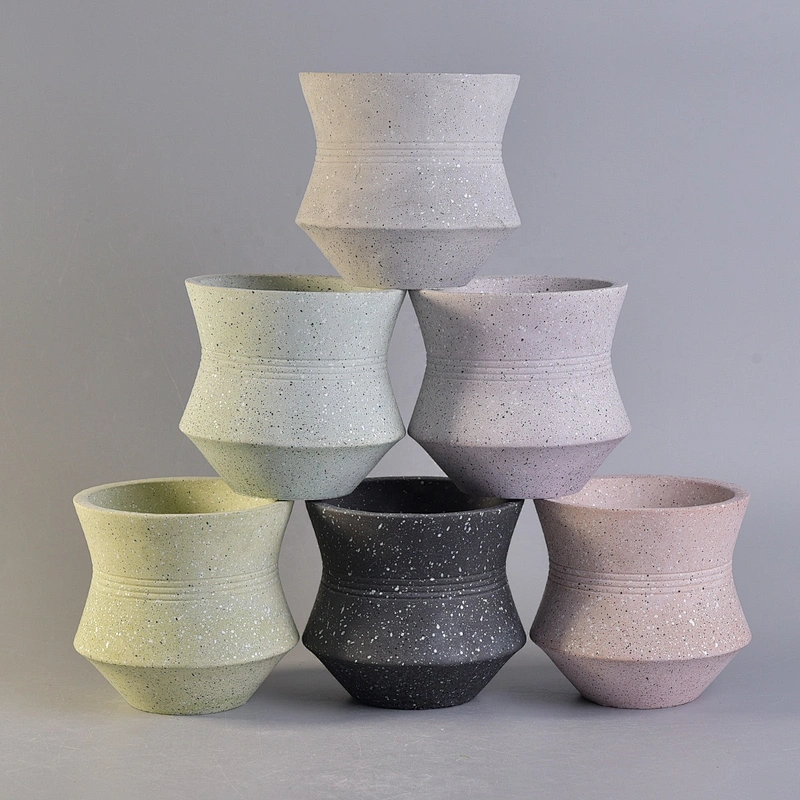 Sunny luxury colorful empty concrete candle jars 8oz 10oz 14oz