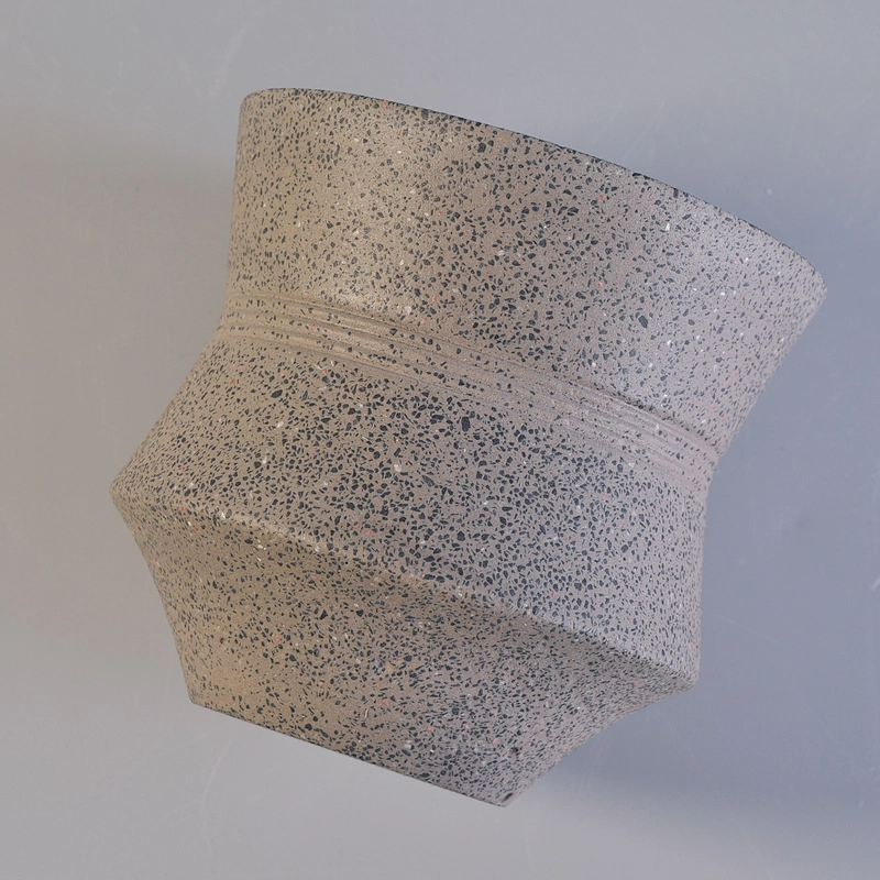 Wholesales Empty custom grey candle cement jars home decor