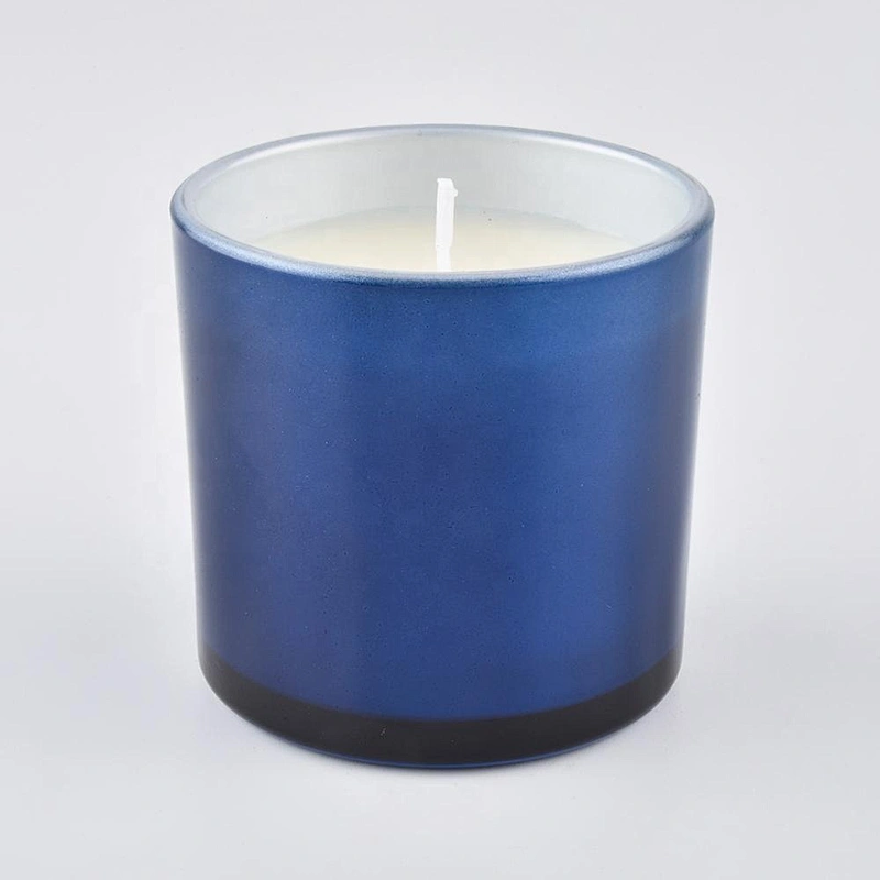 10oz Sunny glassware luxury customized blue candle glass holders