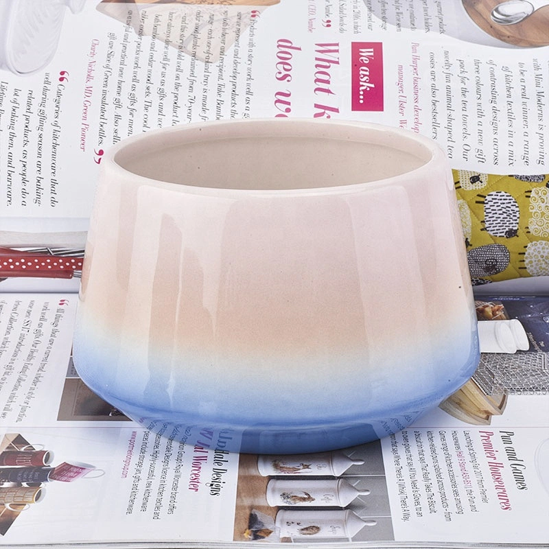 Rainbow ceramic candle container iridescent candle jars wedding centerpieces decoration