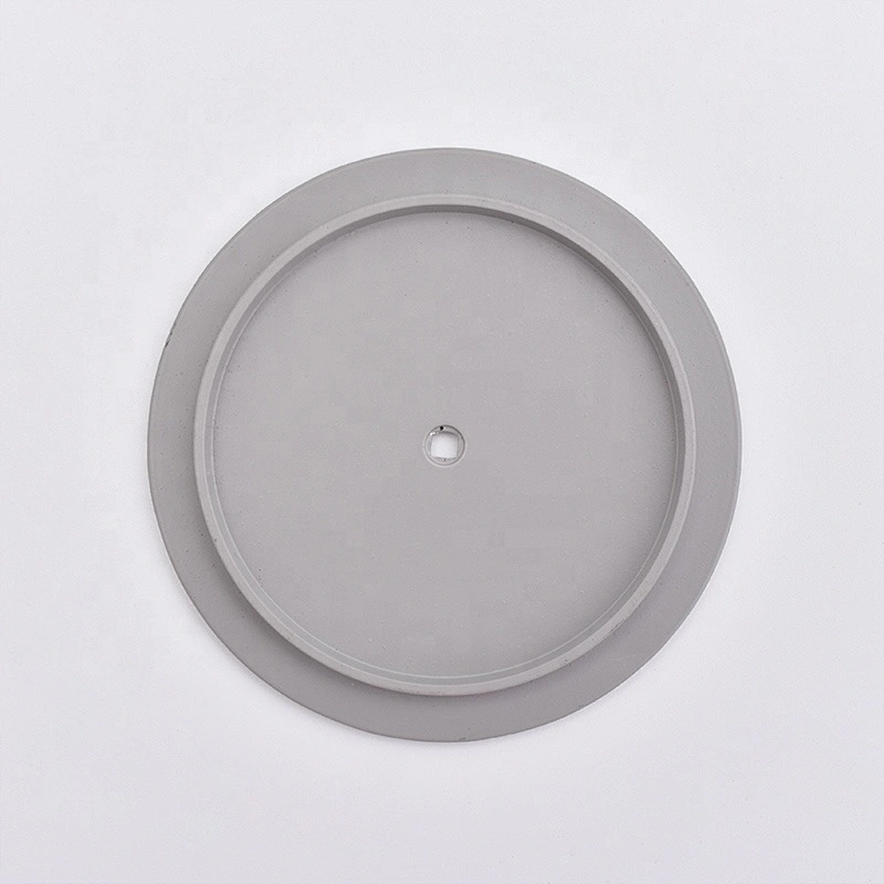 Grey round wooden lid for candle jar supply