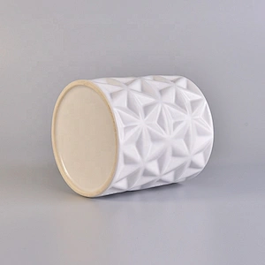 Geo cut plating candle holder votive ceramic candle jars wedding centerpiece wholesale