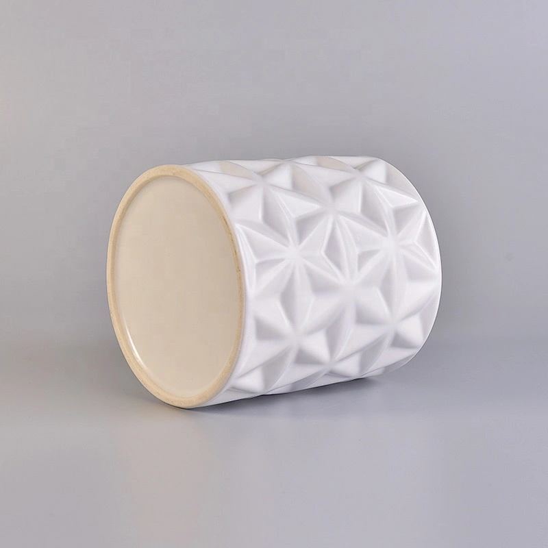 Geo cut plating candle holder votive ceramic candle jars wedding centerpiece wholesale
