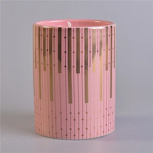 Sunny Glassware unique design round cement candle holders in bulk