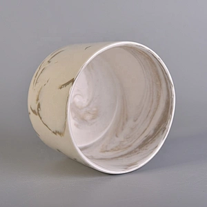 Cylinder mable ceramic candle containers for home decor