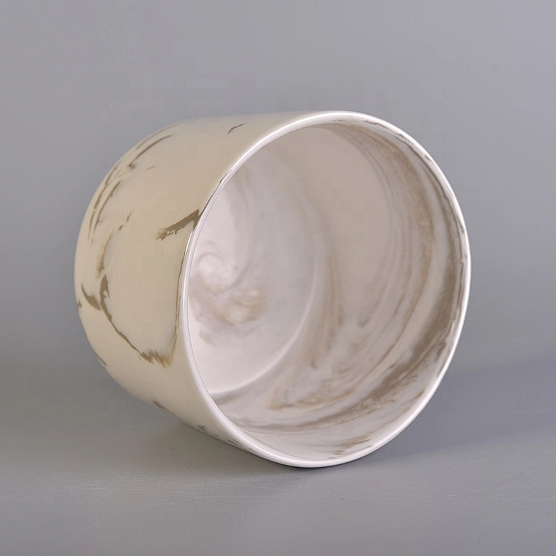 Cylinder mable ceramic candle containers for home decor
