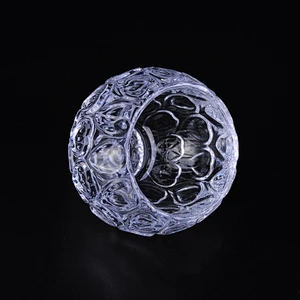 Crystal glass heart bubble tealight candle votive holders wholesale