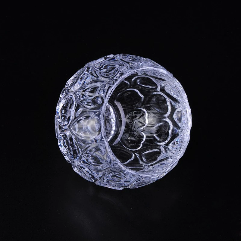 Crystal glass heart bubble tealight candle votive holders wholesale