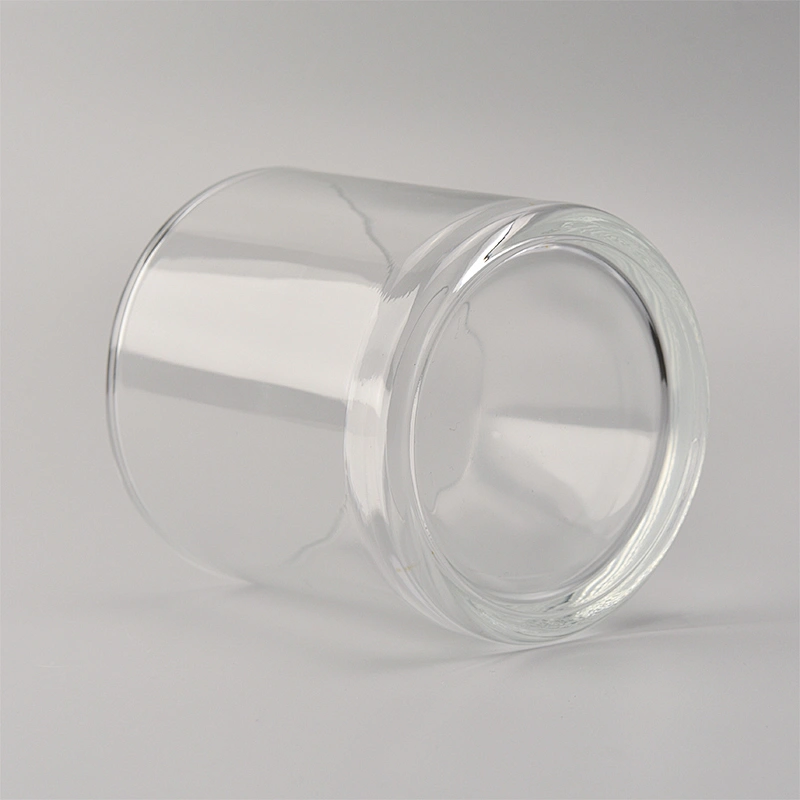 large clear transparent round candle holder