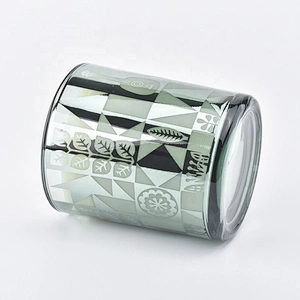 colored candle jars glass with laser printing