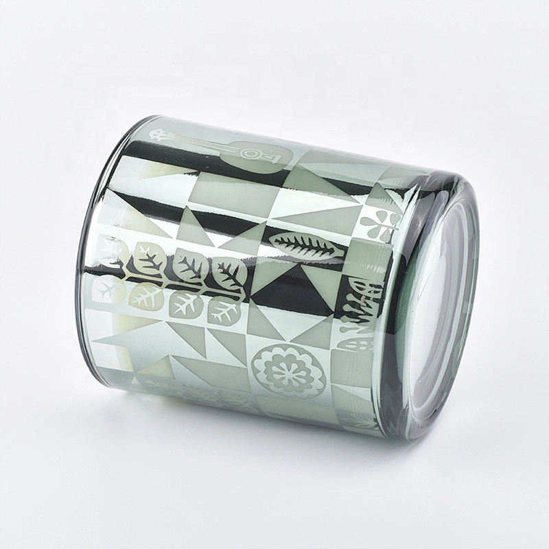 colored candle jars glass with laser printing
