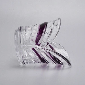 Home decoration glass candle holder heart shape