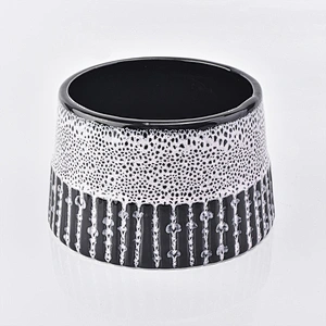 Empty color glazed candle holder ceramic candle container home decoration