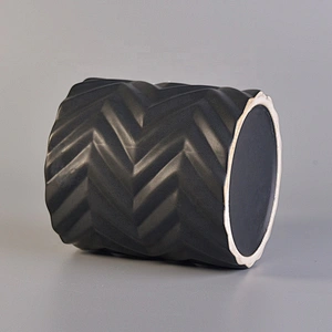 Geo cut cylinder plating ceramic votive candle container customized candle vessel wedding centerpieces supplier